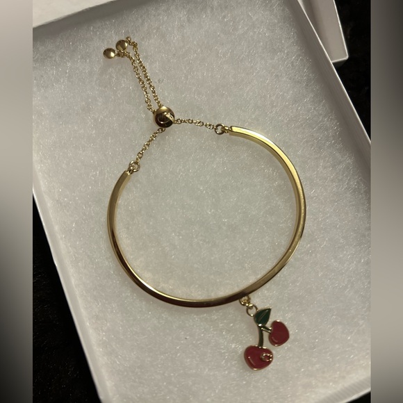 Coach Heart Cherry Slider Bracelet Retail Price $118.00 - Picture 3 of 4